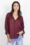 Expedition Shirred Neck Short Sleeve Top