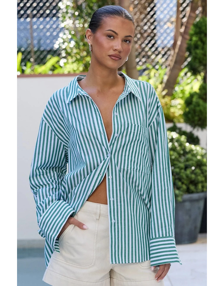 You Got This Stripe Oversized Boyfriend Shirt