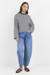 Unite Stripe Long Sleeve Contrast Binding Tee