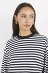 Unite Stripe Long Sleeve Contrast Binding Tee