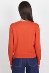 Autograph Blood Orange Soft Fine Gauge Crewneck Cardigan