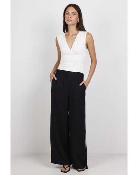 Exception Black Piped Side Pants