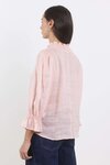 Occasion Pale Pink Shirred Neck Short Sleeve Top