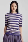 Francisco Knit Tee (Lilac and Dark Purple)