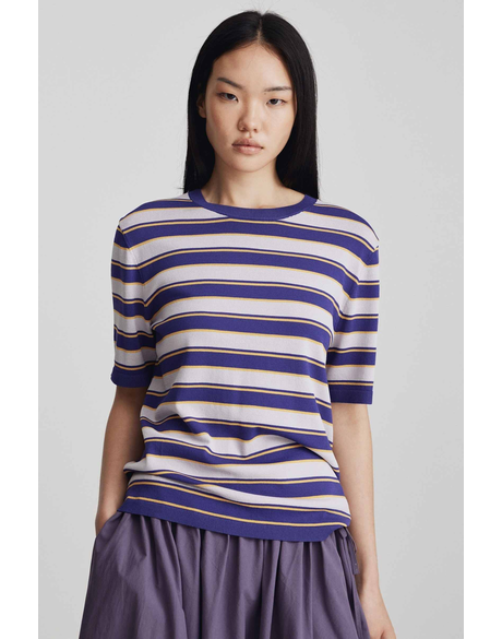 Francisco Knit Tee (Lilac and Dark Purple)