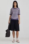 Francisco Knit Tee (Lilac and Dark Purple)