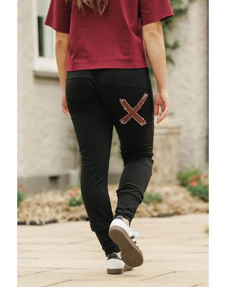 Apartment Pants - Black With Merlot/Blush 