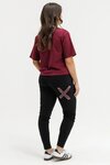 Apartment Pants - Black With Merlot/Blush 