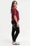 Apartment Pants - Black With Merlot/Blush 