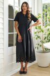Contrast Detail Swing Dress