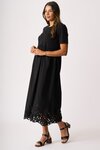 Contrast Detail Swing Dress
