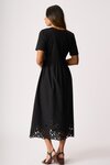 Contrast Detail Swing Dress