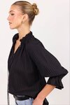 Expedition Shirred Neck Short Sleeve Top