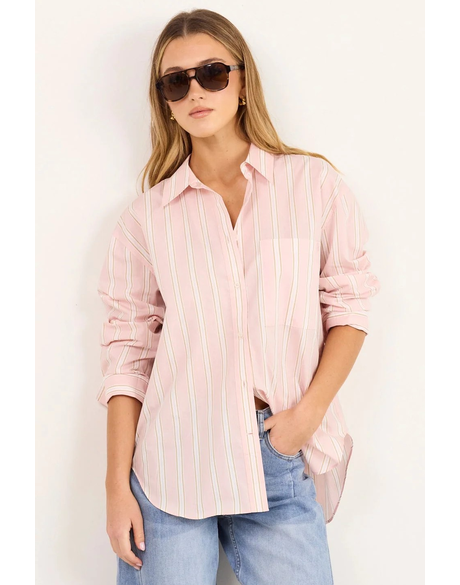 You Got This Stripe Oversized Boyfriend Shirt