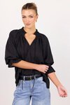 Expedition Shirred Neck Short Sleeve Top