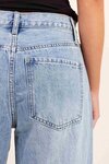 Emerge Washed Out Blue Turn Up Long Jeans