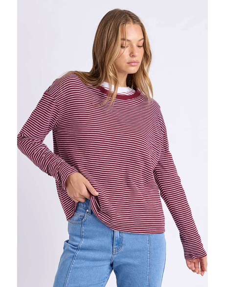 Hutch LS Tee (Wine)