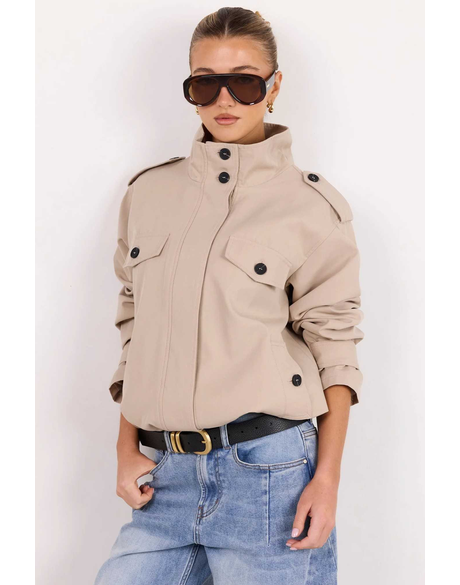 Squad Funnel Neck Trench Jacket