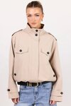 Squad Funnel Neck Trench Jacket