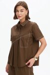 Pleated Contrast Shirt