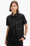 Pleated Contrast Shirt