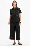Pleated Contrast Shirt