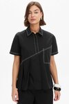 Pleated Contrast Shirt