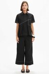 Pleated Contrast Shirt