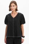 Bishop Sleeve Contrast Top