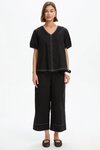 Bishop Sleeve Contrast Top