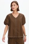 Bishop Sleeve Contrast Top