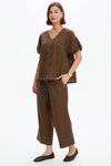 Bishop Sleeve Contrast Top