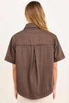 Crucial Mocha Denmi Short Sleeve Shacket