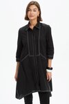 Handkerchief Hem Contrast Shirt