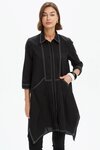 Handkerchief Hem Contrast Shirt