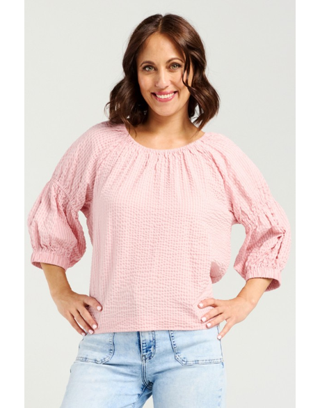 Caitlin Top (Pink Stripe)