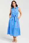 Peyton Dress (Blue Pink Stripe)
