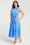 Peyton Dress (Blue Pink Stripe)