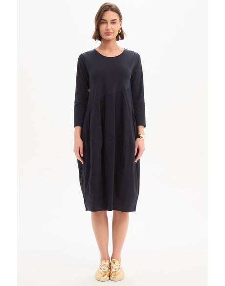 Diagonal Seam Combi Dress