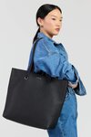 Carter Tote Black & Tan Chain Print
