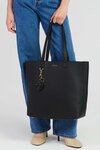 Carter Tote Black & Tan Chain Print