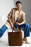 Carter Tote Tan & Tan Chain Print