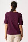 V Neck Elbow Sleeve Top