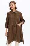 Handkerchief Hem Contrast Shirt