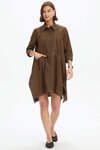 Handkerchief Hem Contrast Shirt