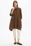 Handkerchief Hem Contrast Shirt