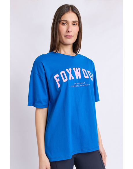 Interval Tee (Cobalt & Neon Pink)