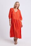 Bloom Dress (Tangello Stripe)