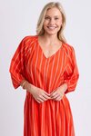 Bloom Dress (Tangello Stripe)