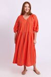 Bloom Dress (Tangello Stripe)